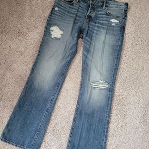 Men's Abercrombie Distressed Bootcut Jeans 36x32